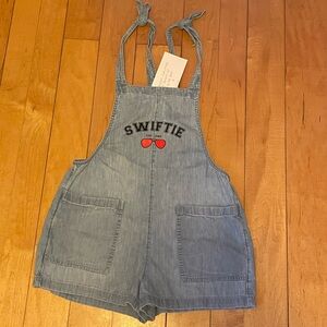 Denim Romper with Embroidered Design Women’s Small American Eagle Taylor Swift